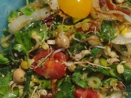 sprouty-spinazie-salade van dichtbij