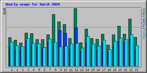 Hourly usage for March 2026